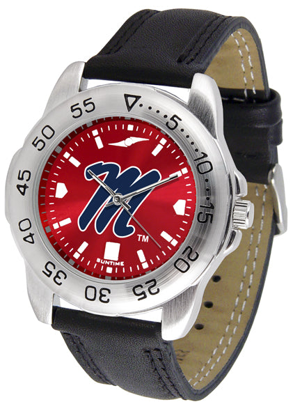 Mississippi Rebels Sport Leather Men’s Watch - AnoChrome