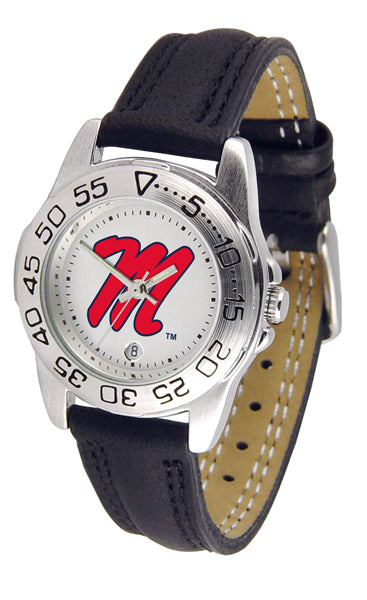 Mississippi Rebels Sport Leather Ladies Watch