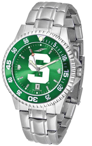 Michigan State Competitor Steel Men’s Watch - AnoChrome- Color Bezel