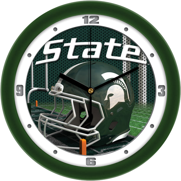 Michigan State Wall Clock - Football Helmet