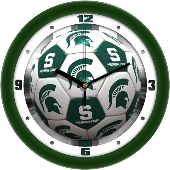 Michigan State Wall Clock - Soccer