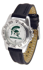 Michigan State Sport Leather Ladies Watch