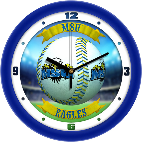 Morehead State Wall Clock - Baseball Home Run