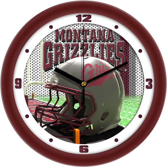 Montana Grizzlies Wall Clock - Football Helmet