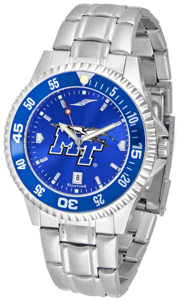 Middle Tennessee Competitor Steel Men’s Watch - AnoChrome- Color Bezel