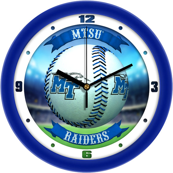 Middle Tennessee Wall Clock - Baseball Home Run