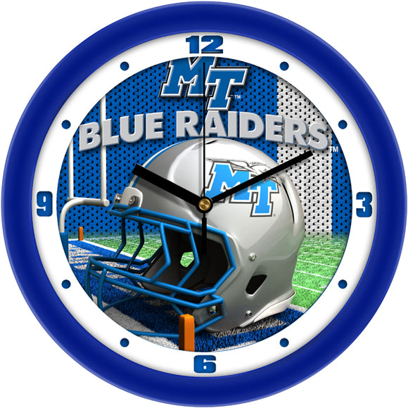 Middle Tennessee Wall Clock - Football Helmet