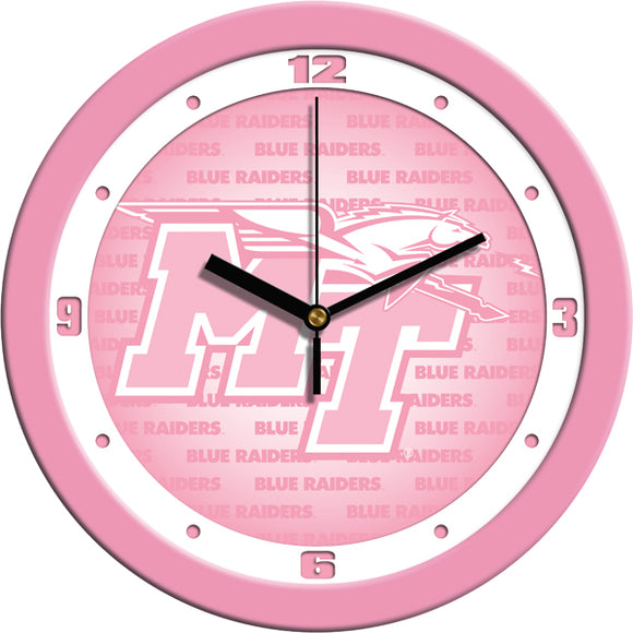 Middle Tennessee Wall Clock - Pink