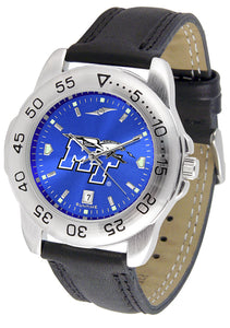 Middle Tennessee Sport Leather Men’s Watch - AnoChrome
