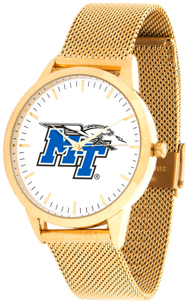 Middle Tennessee Statement Mesh Band Unisex Watch - Gold