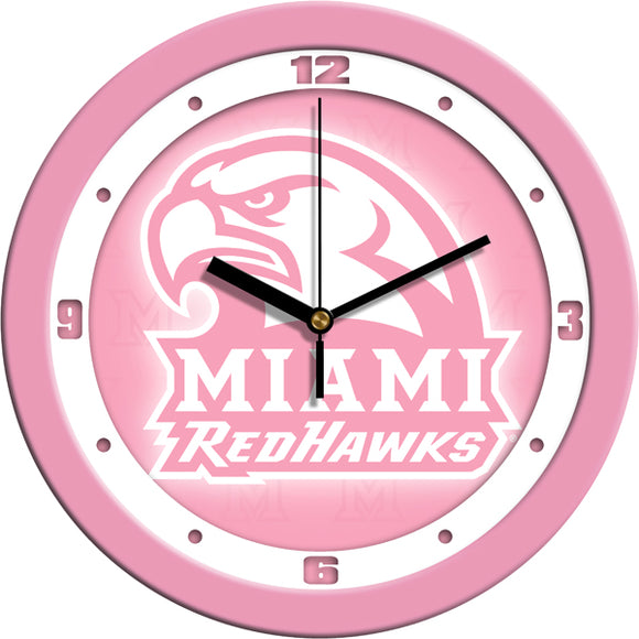 Miami Ohio Wall Clock - Pink