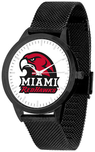 Miami Ohio Statement Mesh Band Unisex Watch - Black