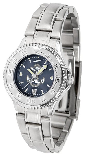 Navy Midshipmen Competitor Steel Ladies Watch - AnoChrome