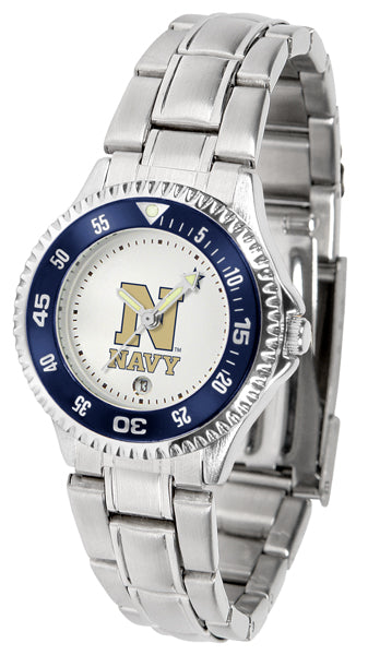 Navy Midshipmen Competitor Steel Ladies Watch