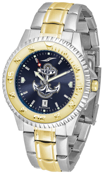 Navy Midshipmen Competitor Two-Tone Men’s Watch - AnoChrome