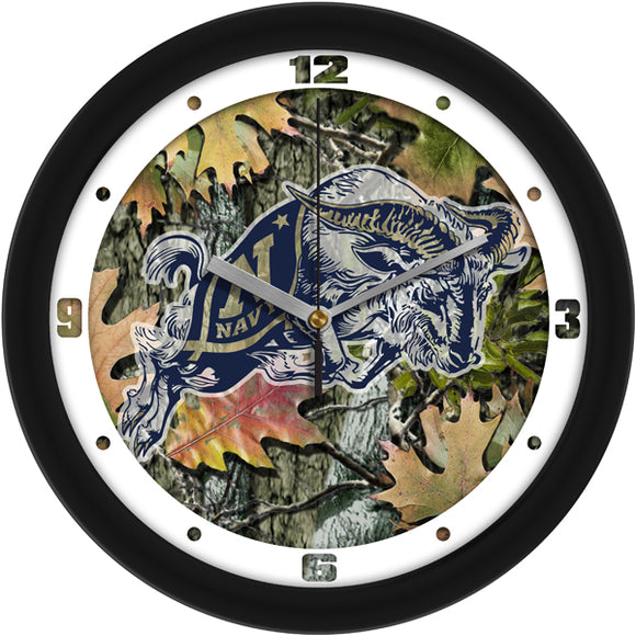 Navy Midshipmen Wall Clock - Camo