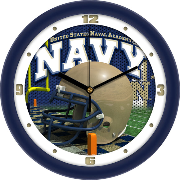 Navy Midshipmen Wall Clock - Football Helmet