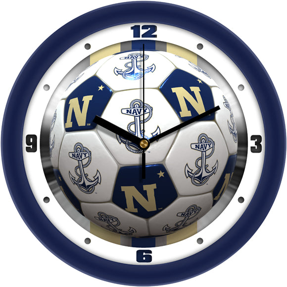 Navy Midshipmen Wall Clock - Soccer