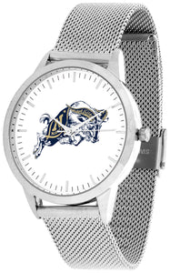 Navy Midshipmen Statement Mesh Band Unisex Watch - Silver