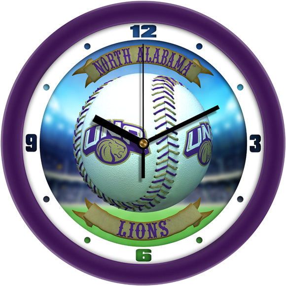 North Alabama Wall Clock - Baseball Home Run