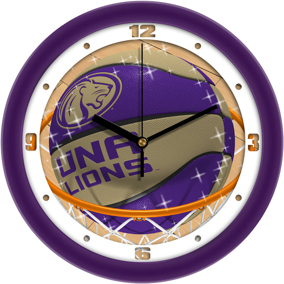 North Alabama Wall Clock - Basketball Slam Dunk