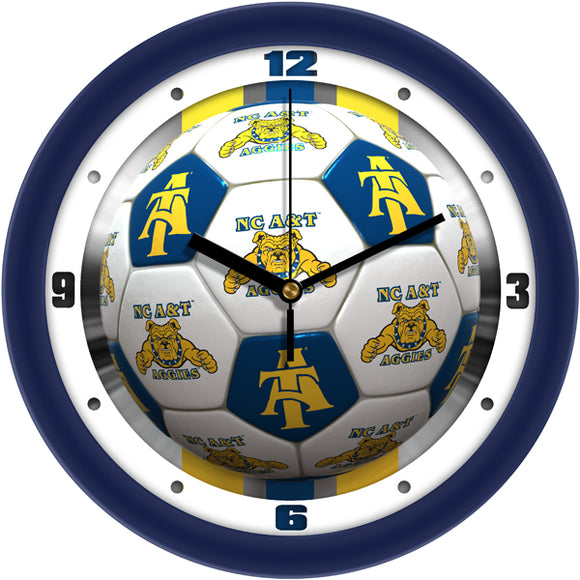North Carolina A&T Wall Clock - Soccer