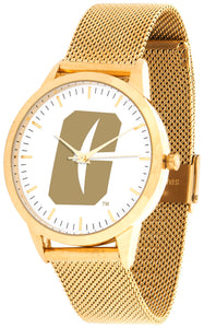 Charlotte 49ers Statement Mesh Band Unisex Watch - Gold