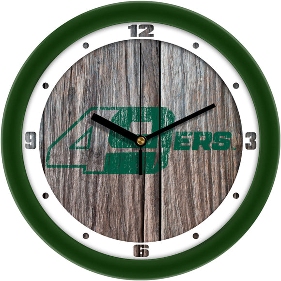 Charlotte 49ers Wall Clock - Weathered Wood