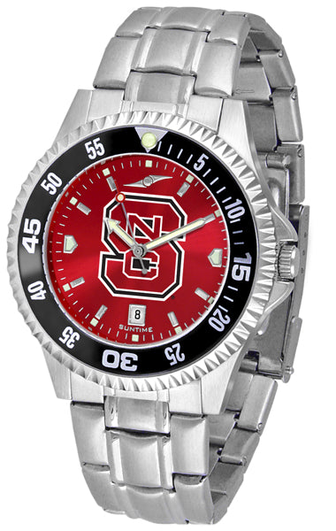 North Carolina State Competitor Steel Men’s Watch - AnoChrome- Color Bezel
