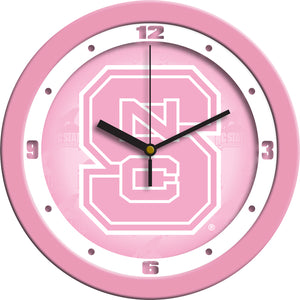 North Carolina State Wall Clock - Pink