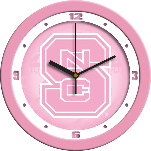 North Carolina State Wall Clock - Pink