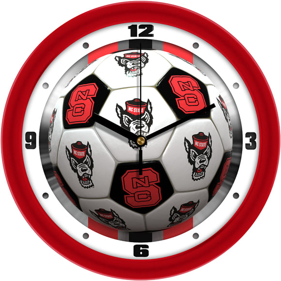 North Carolina State Wall Clock - Soccer
