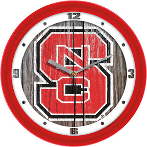 North Carolina State Wall Clock - Weathered Wood