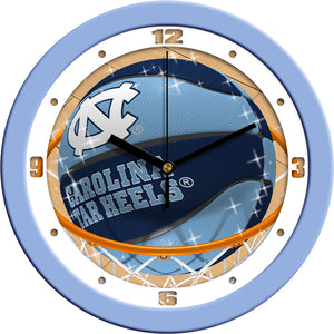 North Carolina Wall Clock - Basketball Slam Dunk