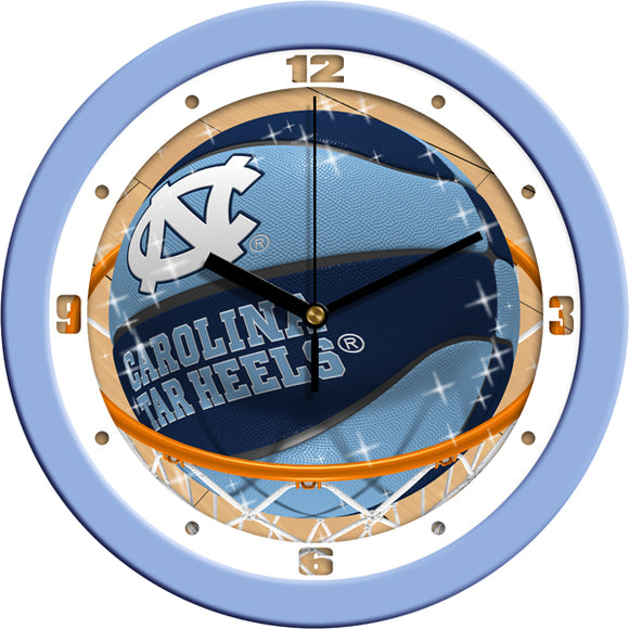 North Carolina Wall Clock - Basketball Slam Dunk