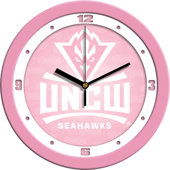UNC Wilmington Wall Clock - Pink