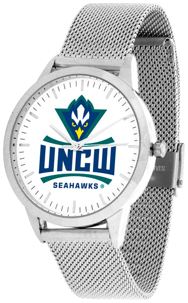 UNC Wilmington Statement Mesh Band Unisex Watch - Silver