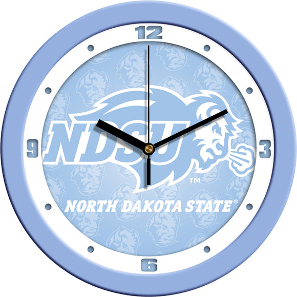 North Dakota State Wall Clock - Baby Blue