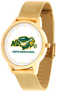 North Dakota State Statement Mesh Band Unisex Watch - Gold