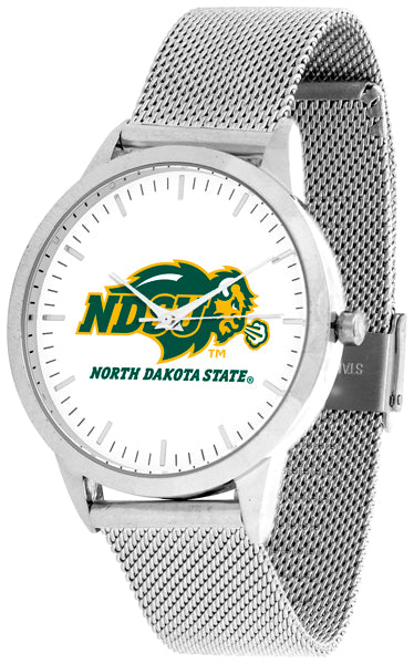 North Dakota State Statement Mesh Band Unisex Watch - Silver
