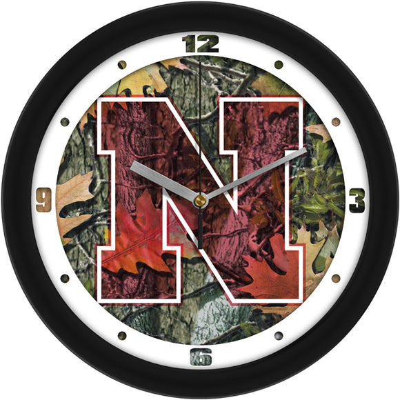 Nebraska Cornhuskers Wall Clock - Camo