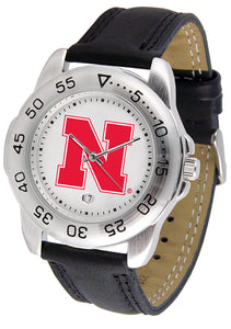 Nebraska Cornhuskers Sport Leather Men’s Watch