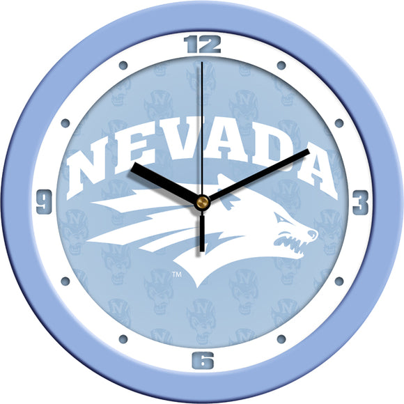 Nevada Wolfpack Wall Clock - Baby Blue