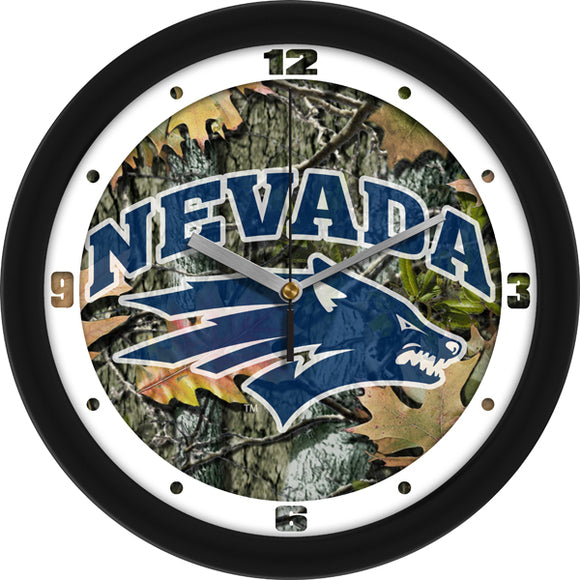 Nevada Wolfpack Wall Clock - Camo