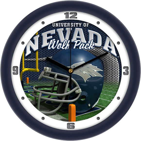 Nevada Wolfpack Wall Clock - Football Helmet