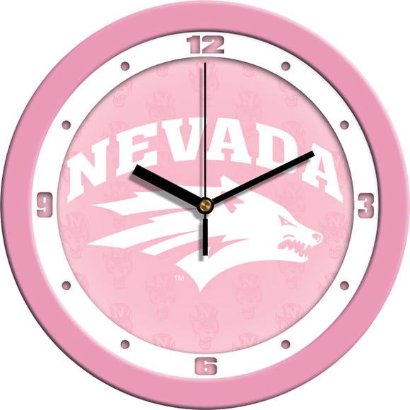 Nevada Wolfpack Wall Clock - Pink