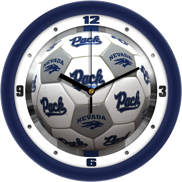 Nevada Wolfpack Wall Clock - Soccer