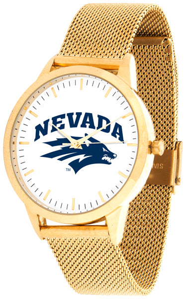Nevada Wolfpack Statement Mesh Band Unisex Watch - Gold