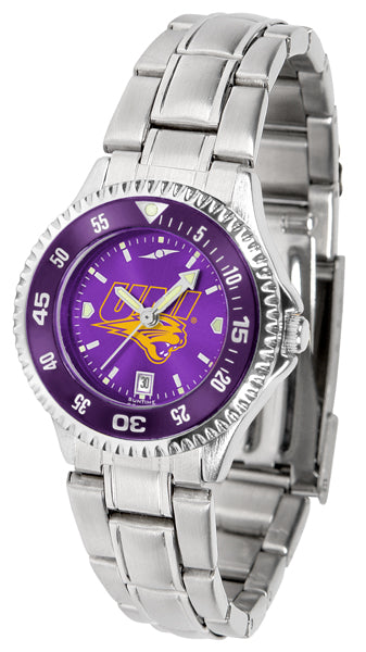 Northern Iowa Competitor Steel Ladies Watch - AnoChrome - Color Bezel
