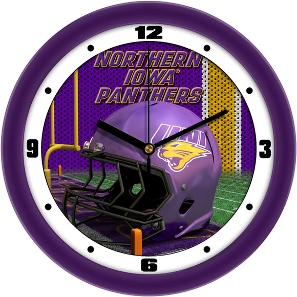 Northern Iowa Wall Clock - Football Helmet